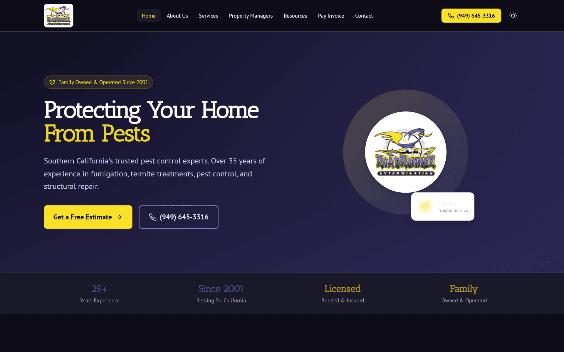 Roadrunner Exterminating — WordPress to Astro Rebuild